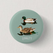 Ducks mallards essbare Zuckerguss Runden Button (Vorderseite)