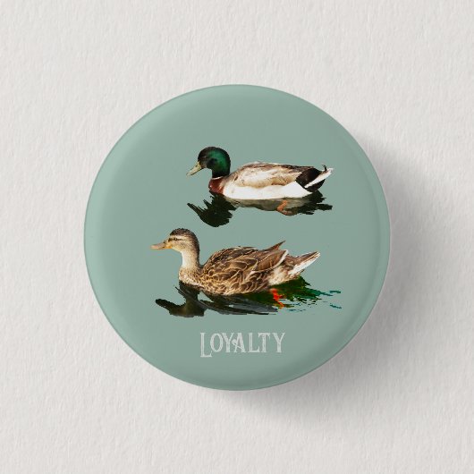 Ducks mallards essbare Zuckerguss Runden Button (Vorderseite)