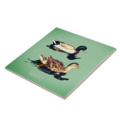 Ducks mallards essbare Zuckerguss Runden Fliese (Seite)