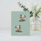 Ducks mallards essbare Zuckerguss Runden Postkarte (Stehend Vorderseite)
