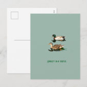 Ducks mallards feiertagspostkarte (Vorne/Hinten)
