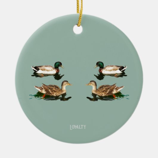 Ducks mallards keramik ornament (Vorne)