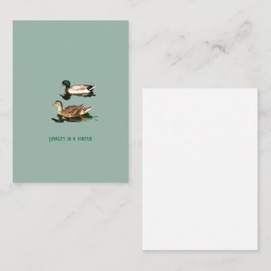 Ducks mallards mitteilungskarte (Vorne/Hinten)