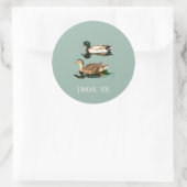 Ducks mallards runder aufkleber (Tasche)