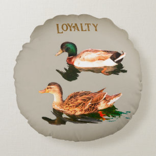 Ducks mallards rundes kissen