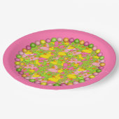 Ducks-n-Dots-Style-2-Rosa-PAPIERPLATE Pappteller (Schrägansicht)