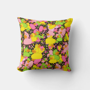 Ducks-n-Dots-Style-2-Schwarz-Sq-DREHPILLOW Kissen