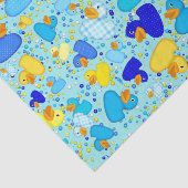 Ducks-n-Dots-Style-3-blau 1-GEWEBE-WRAP-PAPIER Seidenpapier (Ausschnitt)