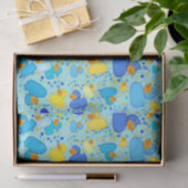 Ducks-n-Dots-Style-3-blau 1-GEWEBE-WRAP-PAPIER Seidenpapier (Geschenk)
