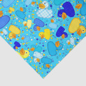 Ducks-n-Dots-Style-3-blau 2-GEWEBE-WRAP-PAPIER Seidenpapier (Ausschnitt)