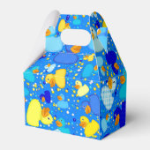 Ducks-n-Dots-Style-3-blau, 3-GABLE-FAVOR-BOX Geschenkschachtel (Rückseite)