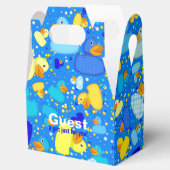 Ducks-n-Dots-Style-3-blau, 3-GABLE-FAVOR-BOX Geschenkschachtel (Geöffnet)