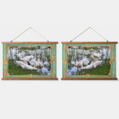 Ducks Pond Life Trendy Wandteppich Mit Holzrahmen (Doppelt)