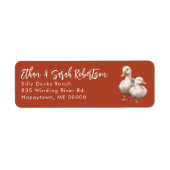 Ducks Return Address Labels Rust Orange (Vorne)