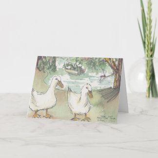 "Ducks Watercolor Sketch/Paris" Grußkarte Feiertagskarte
