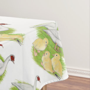 Ducks White Muscovy Family Tischdecke