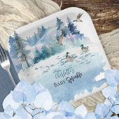 Ducks Woodland Forest Nature Baby Sprinkle Pappteller