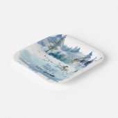 Ducks Woodland Forest Nature Baby Sprinkle Pappteller (Gewinkelt)