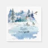 Ducks Woodland Forest Nature Baby Sprinkle Serviette (Vorderseite)