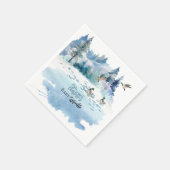 Ducks Woodland Forest Nature Baby Sprinkle Serviette (Ecke)