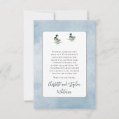 Ducks Woodland Forest Nature Boy Babydusche Dankeskarte (Rückseite)