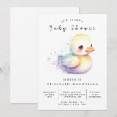 Ducksäckchen-Dusche mit Aquarell Einladung (Vorne/Hinten)
