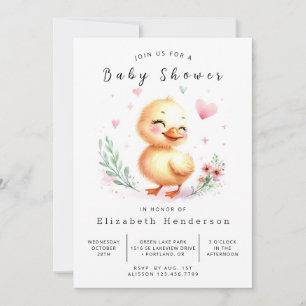 Ducksäckchen-Dusche mit Aquarell Einladung