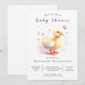 Ducksäckchen-Dusche mit Aquarell Einladung (Vorne/Hinten)