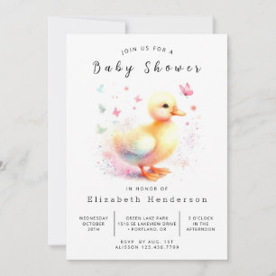 Ducksäckchen-Dusche mit Aquarell Einladung