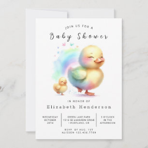 Ducksäckchen-Dusche mit Aquarell Einladung