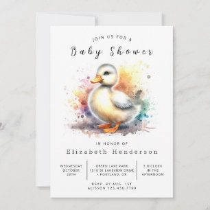 Ducksäckchen-Dusche mit Wasserfarbe Einladung