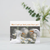 DucktoDuckLove Postkarte (Stehend Vorderseite)