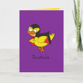 Duckula Funny Halloween Dracula Duck Grußkarte Karte (Vorderseite)