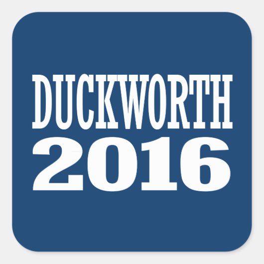 Duckworth - Tammy Duckworth 2016 Quadratischer Aufkleber (Vorderseite)