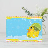 Ducky Baby Shower Einladungen (Stehend Vorderseite)