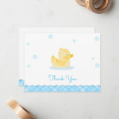 Ducky Babydusche mit Wasserfarbe Danke Mitteilungskarte (Vorderseite/Rückseite Beispiel)