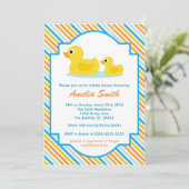 Ducky Babyparty-Gummieinladung - Unisex, Junge Einladung (Stehend Vorderseite)