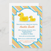 Ducky Babyparty-Gummieinladung - Unisex, Junge Einladung (Vorne/Hinten)