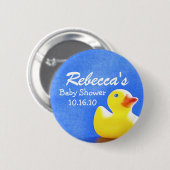 Ducky Babyparty-Gummiknopf Button (Vorne & Hinten)