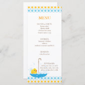 Ducky Babyparty-Gummimenü Menükarte (Vorne/Hinten)