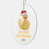 Ducky Babys erste Weihnachtsverzierung Sankt Keramik Ornament (Links)