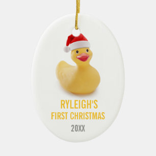 Ducky Babys erste Weihnachtsverzierung Sankt Keramik Ornament