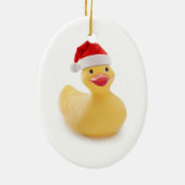 Ducky Babys erste Weihnachtsverzierung Sankt Keramik Ornament (Hinten)