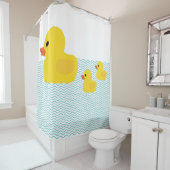 Ducky Badewannen-Gummiwellen Duschvorhang (Beispiel)