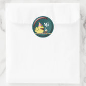 Ducky Birthday Runder Aufkleber (Tasche)