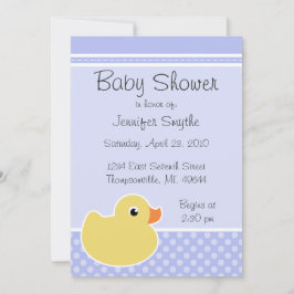 Ducky blaue Babyparty-Gummieinladungen Einladung