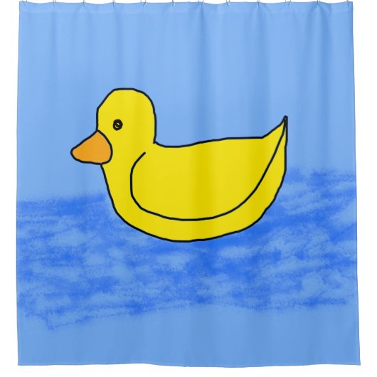 Ducky Blue Duschvorhang (Vorderseite)