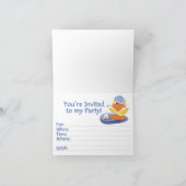 Ducky Boy 2. Geburtstag Einladung (Innenseite)