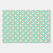 Ducky Duck Diagonal Decorator lt Aquamarin Geschenkpapier Set (Vorderseite)