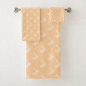 Ducky Duck Diagonal Peach Kids Badhandtuch Set (Insitu)